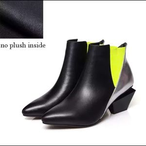 NEW genuine suede booties. Size 9.